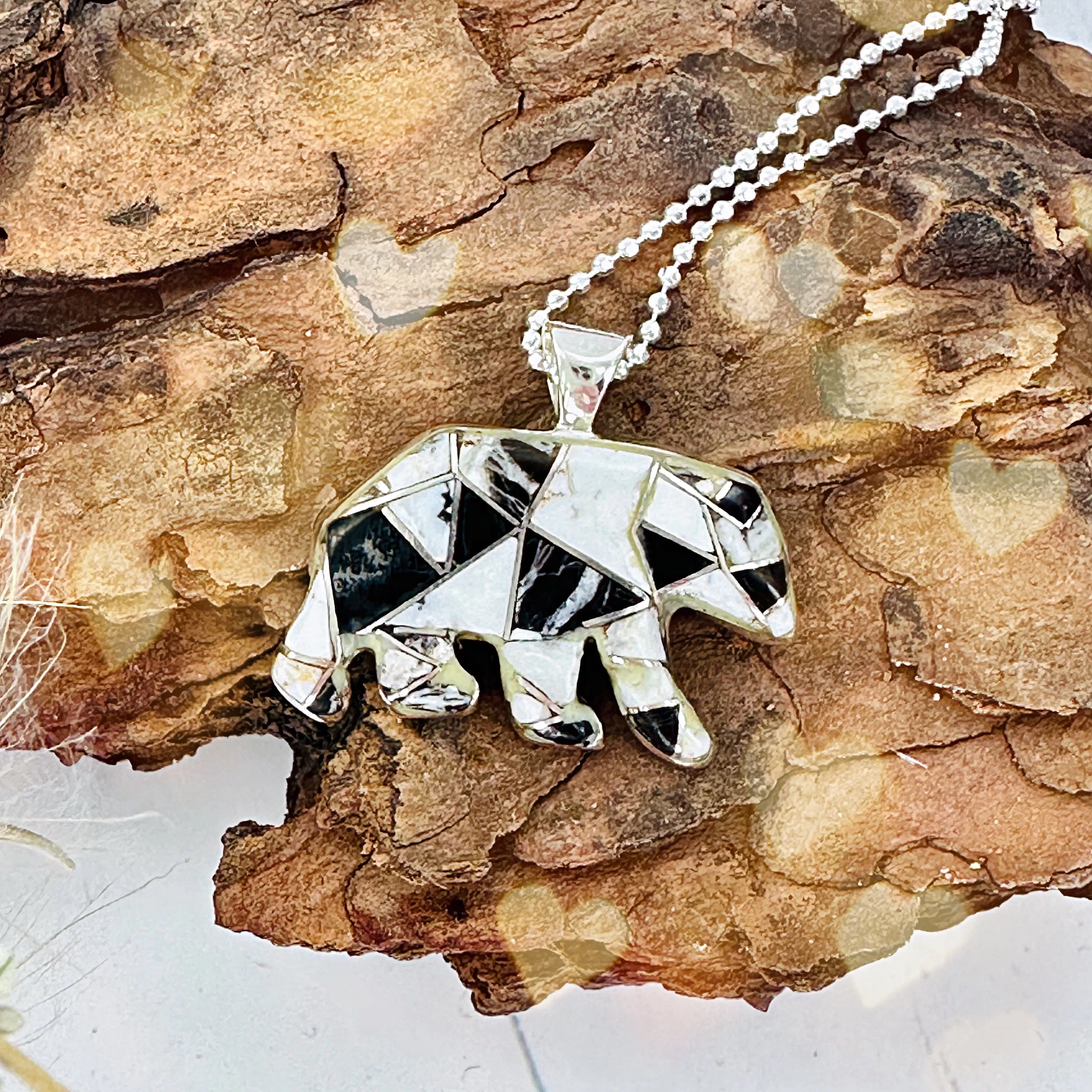 Mama Bear Pendant {White Buffalo}