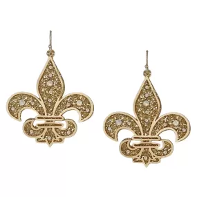 Mardi Gras Fleur De Lis Acrylic Earrings