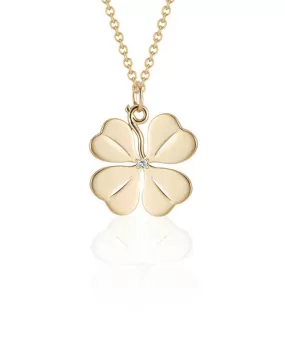 Marge Four Leaf Clover Pendant, Diamond