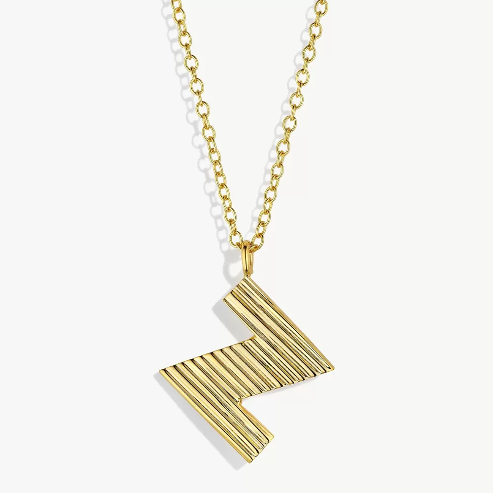 Meta Initial Necklace