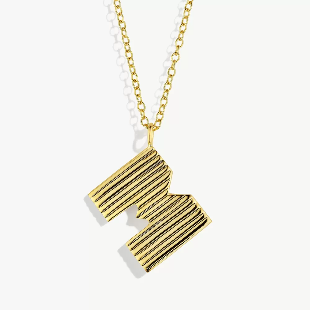 Meta Initial Necklace