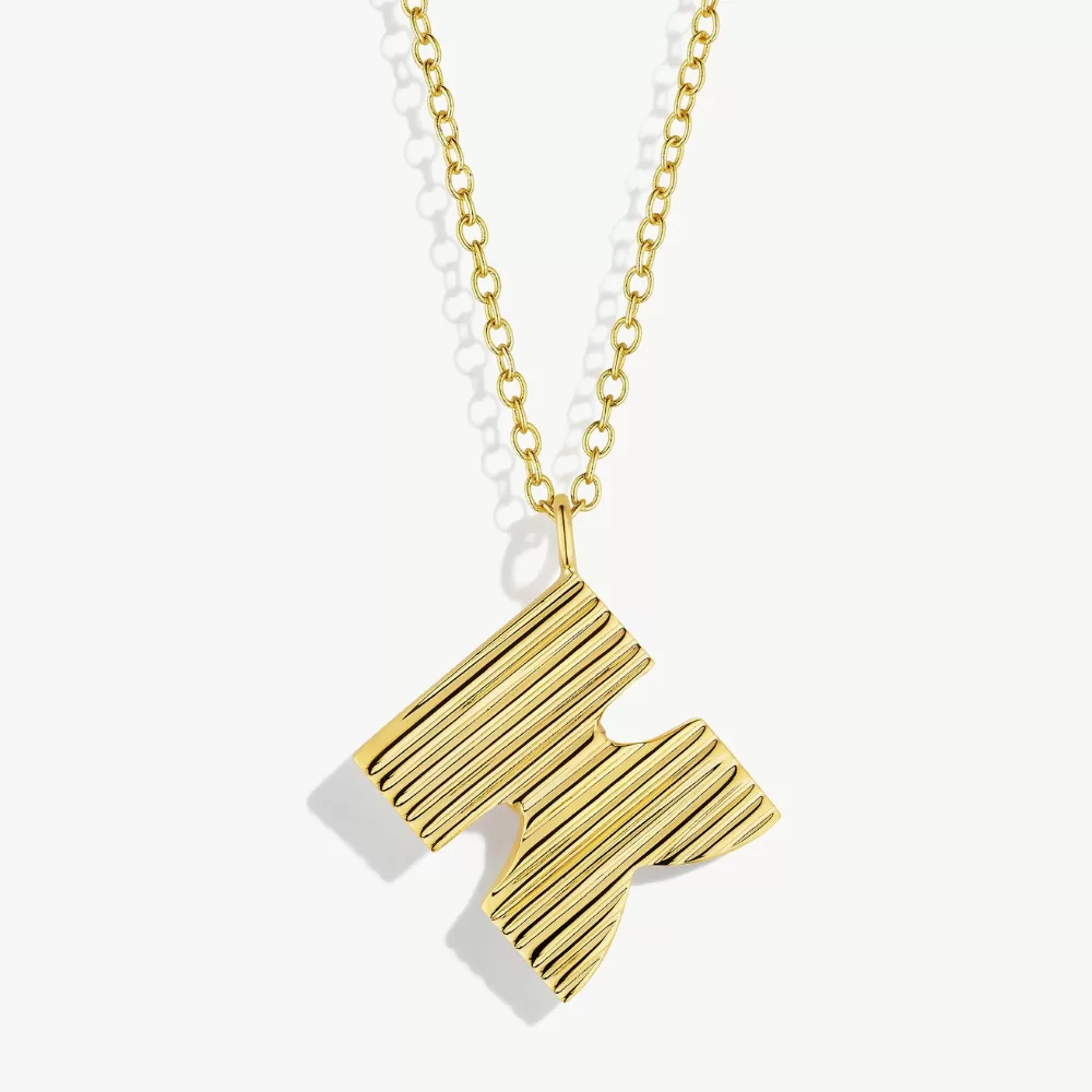 Meta Initial Necklace