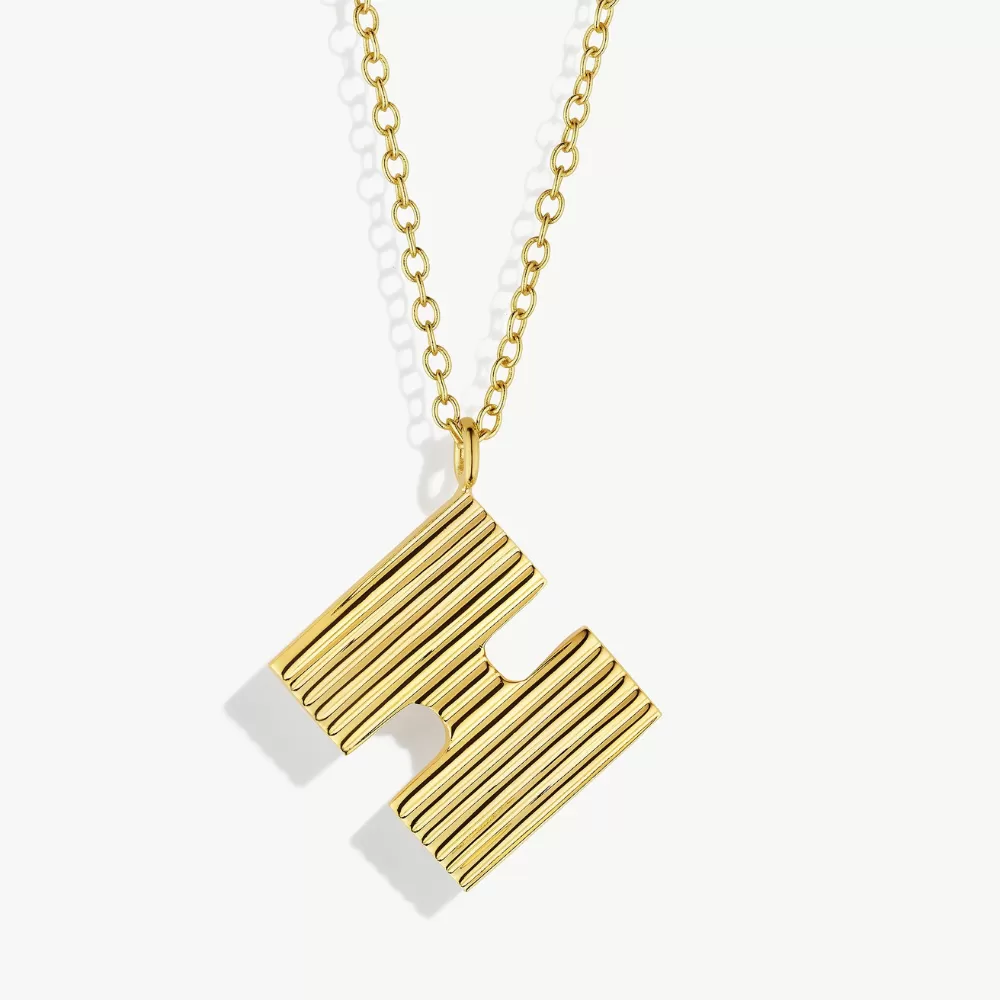 Meta Initial Necklace