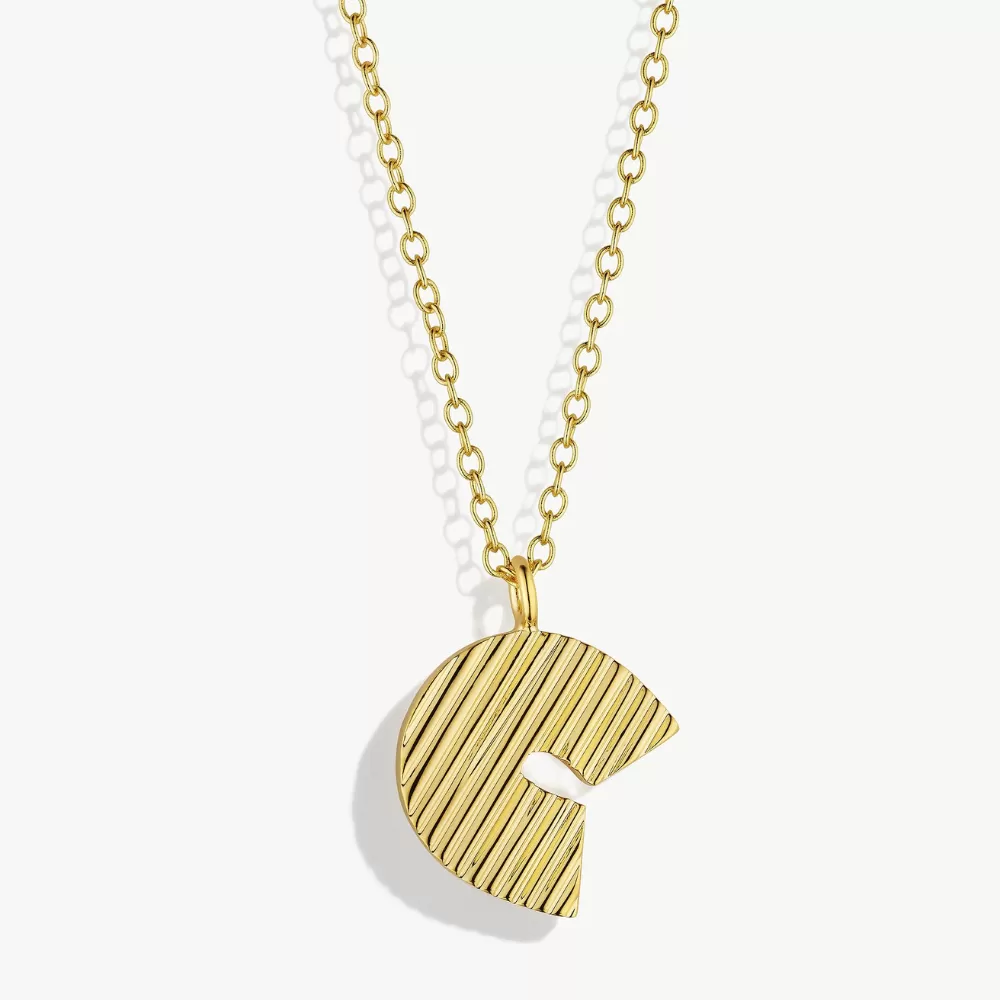 Meta Initial Necklace