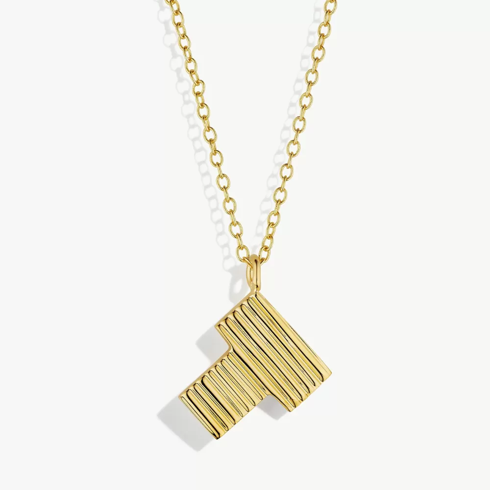 Meta Initial Necklace