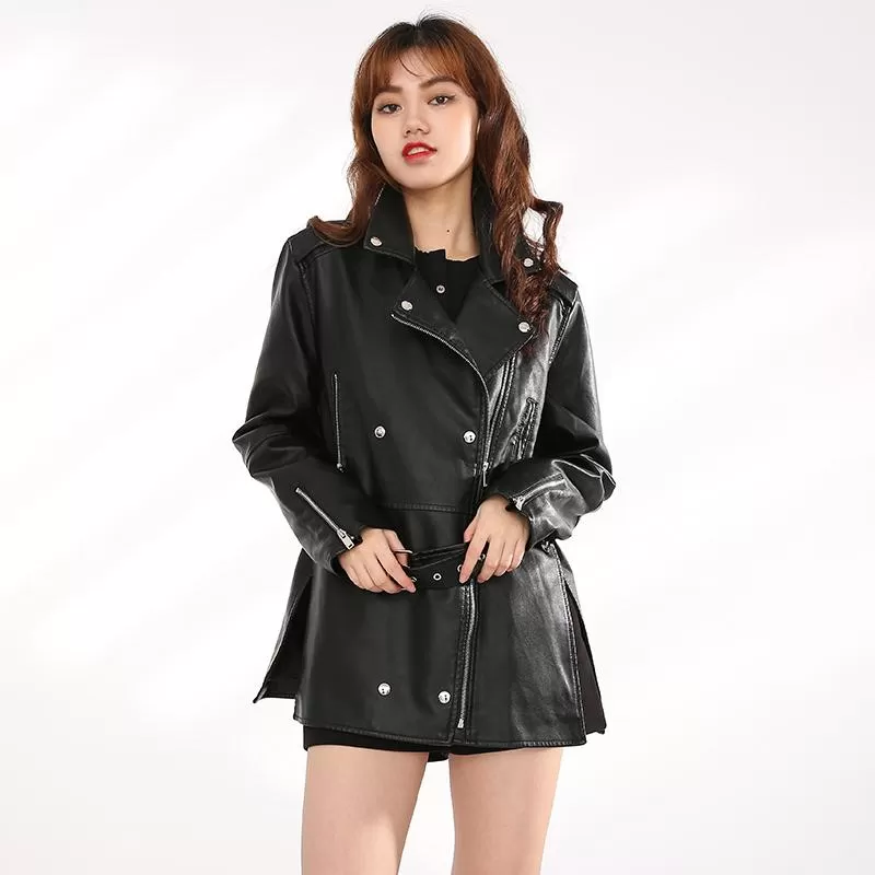 Minoru Vegan Leather Zipper Jacket