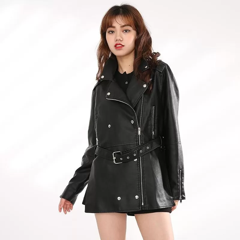 Minoru Vegan Leather Zipper Jacket