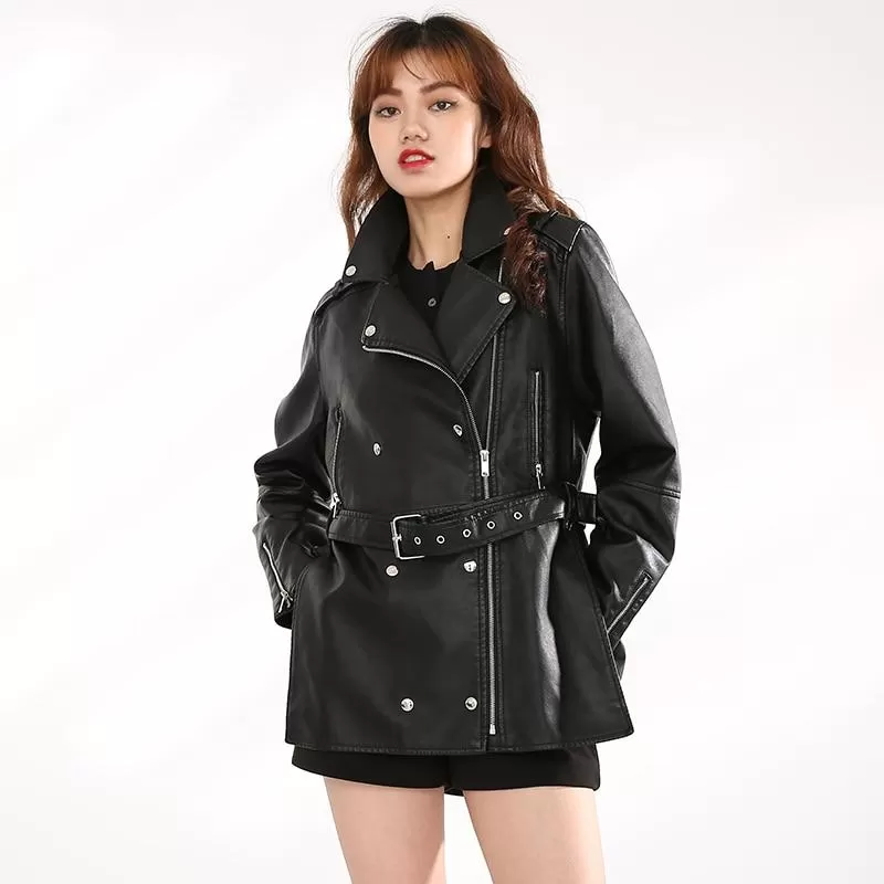 Minoru Vegan Leather Zipper Jacket