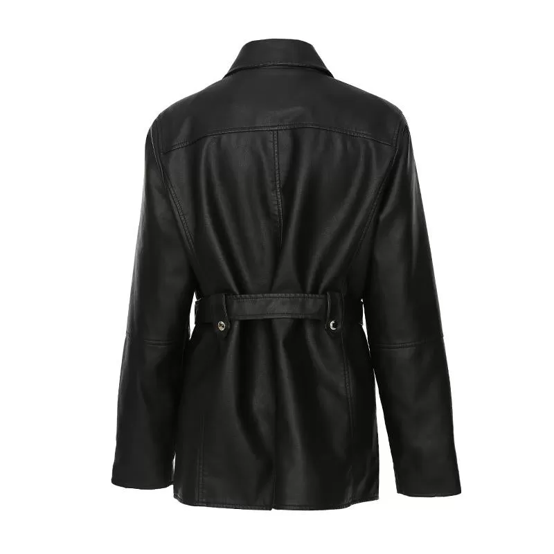 Minoru Vegan Leather Zipper Jacket