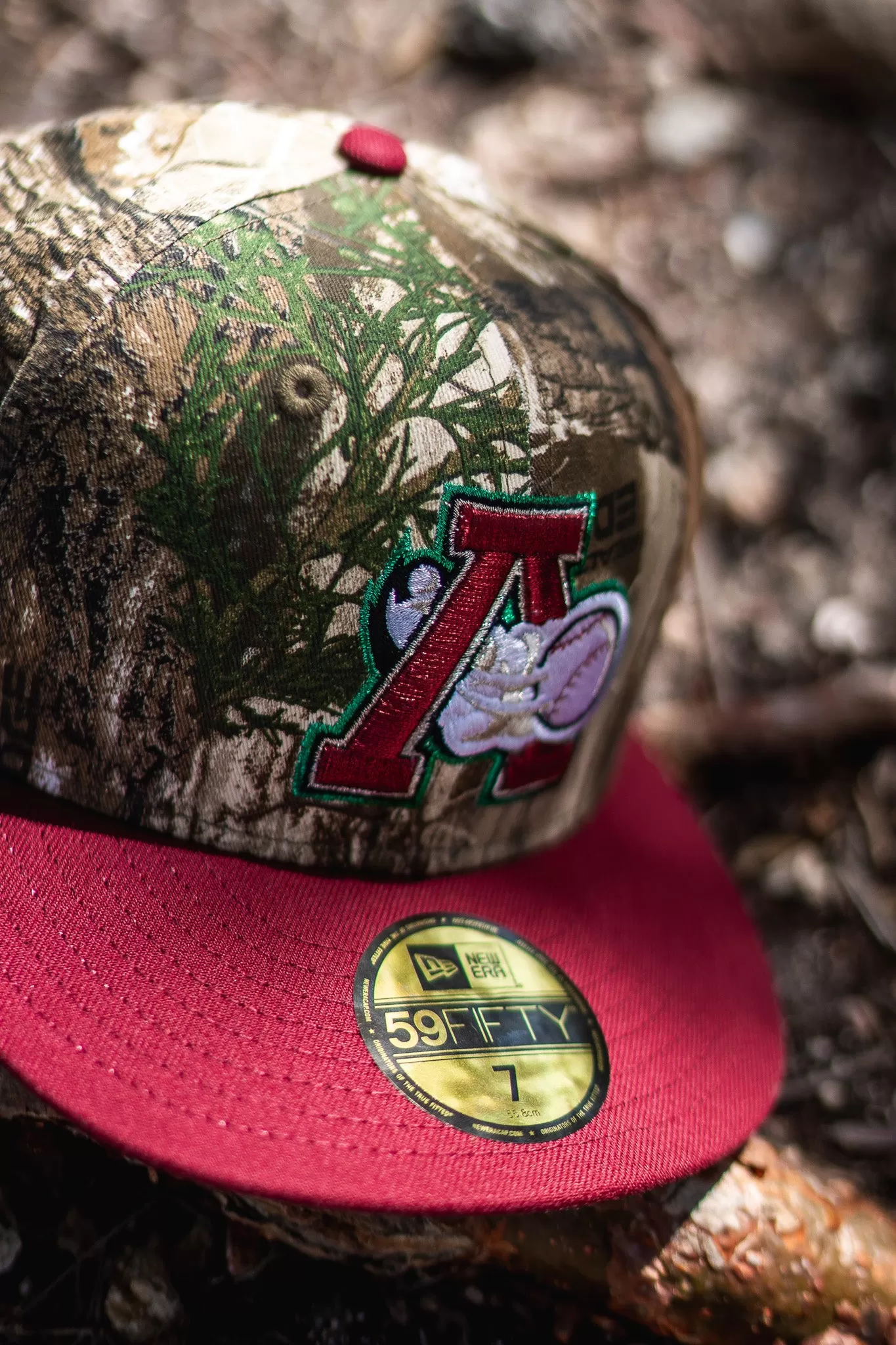 New Era Altoona Curve Green UV (Real Tree Camo/Brick Red)