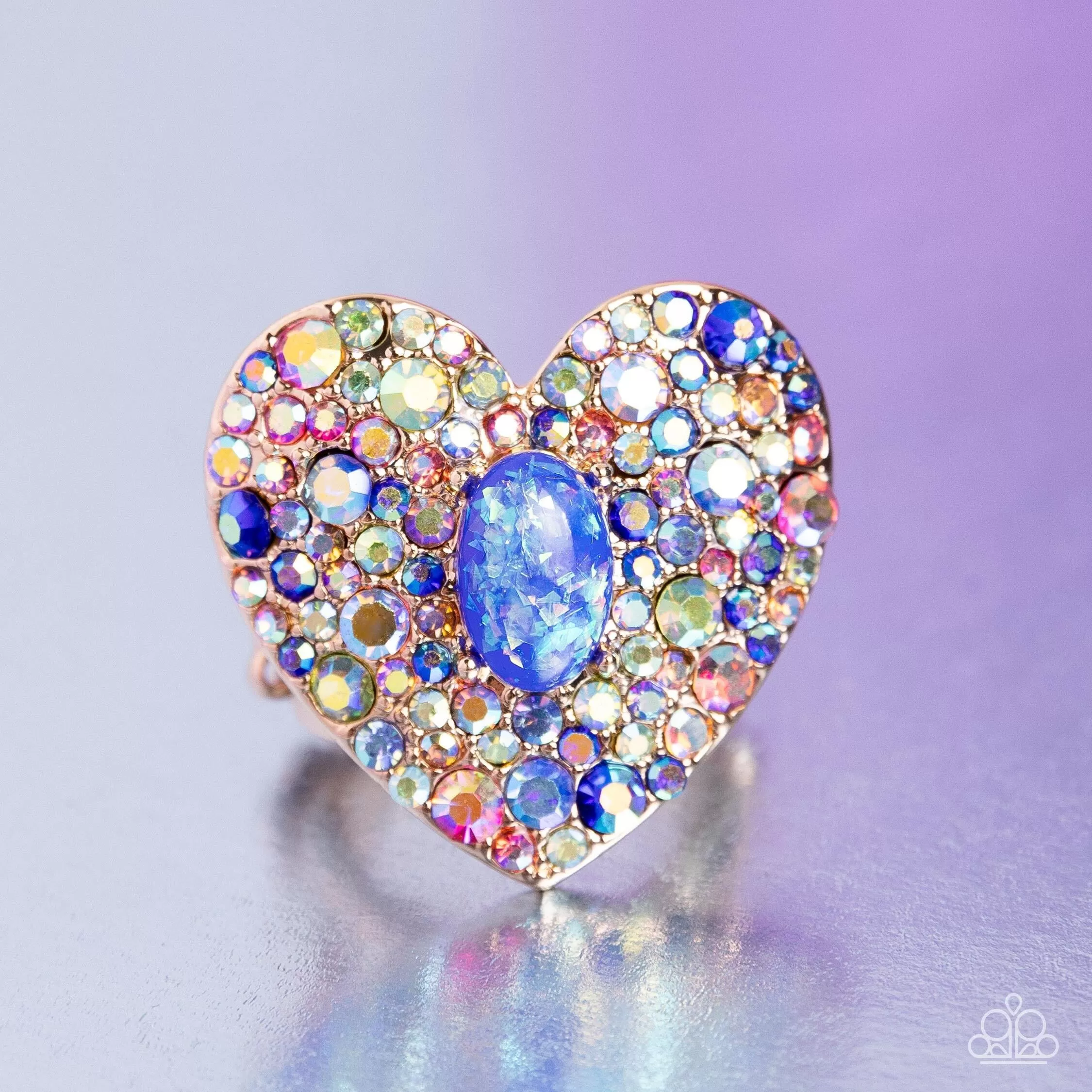 Paparazzi Bejeweled Beau - Blue Ring Life Of Party