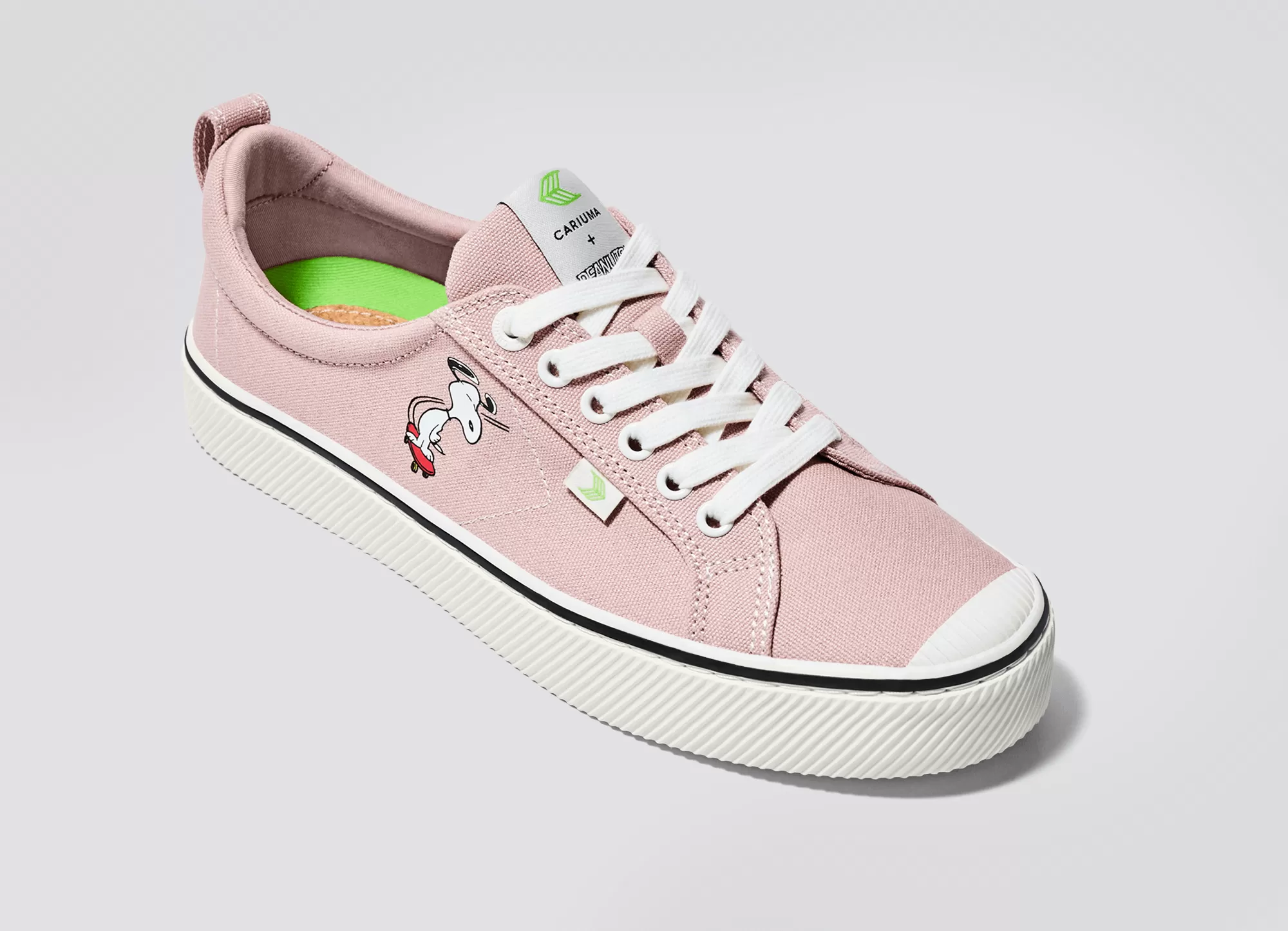 PEANUTS OCA Low Snoopy Skate Rose Canvas Sneaker Women