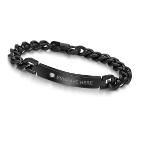 Personalized Engrave Men Titanium Steel Bracelets