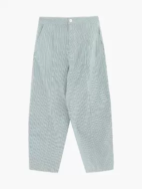 Pine Green & Off White Cutlines Trousers