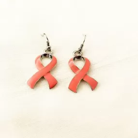 Pink Ribbon Breast Cancer Earrings