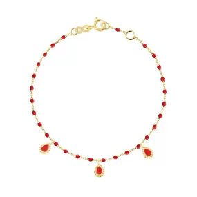 Poppy Mini 3 Lucky Cashmere Bracelet, Yellow Gold, 6.7"