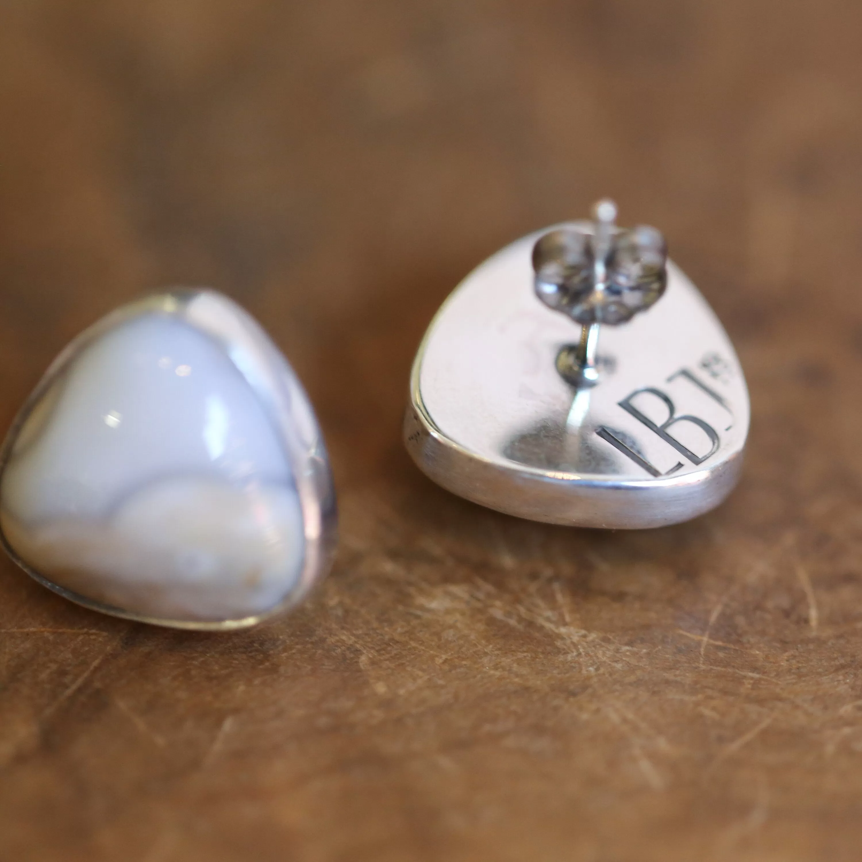 Ready to Ship - Ocean Jasper Posts - Silversmith Post Earrings - Sterling Silver Studs