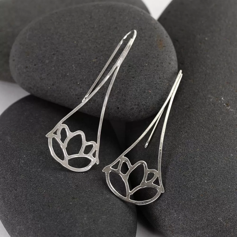 Silver Fleur de Lis Earrings