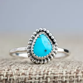 Size 8.25 Aqua Blue Morenci Turquoise Gemstone Ring