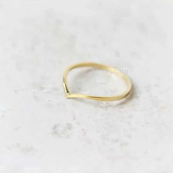 Skinny Chevron Ring in sterling silver