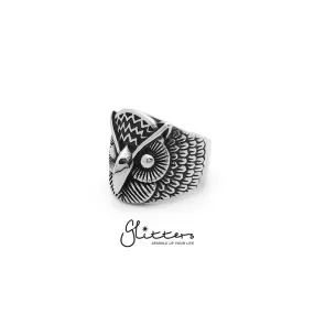 Stainless Steel Owl Cast Ring