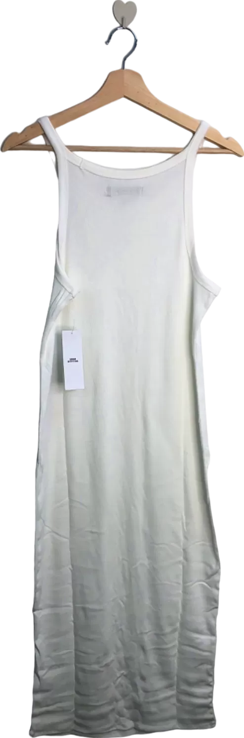 Urban Outfitters White Ribbed Sleeveless Midi Dress UK XL