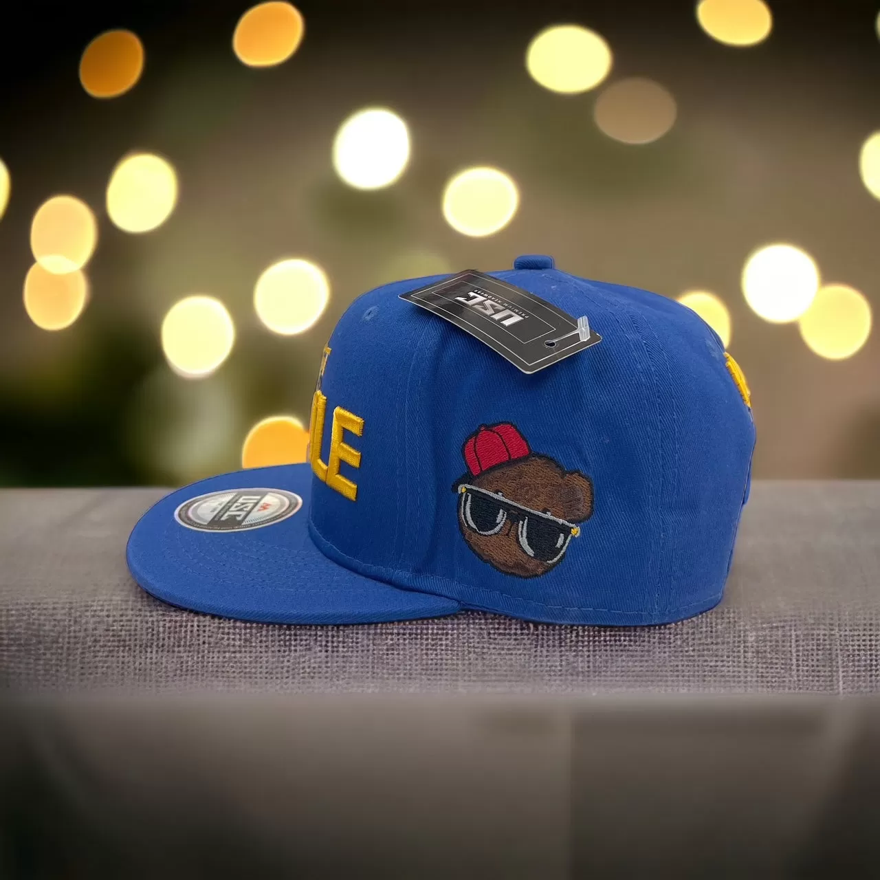 US Cotton Just Hustle Snapback Hat (Blue) / 2 for $15