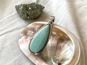 Variscite Brea Pendant - Skinny Teardrop