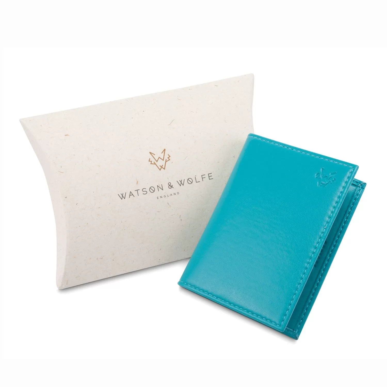 Vegan Leather RFID Protective Bifold Card Holder | Turquoise