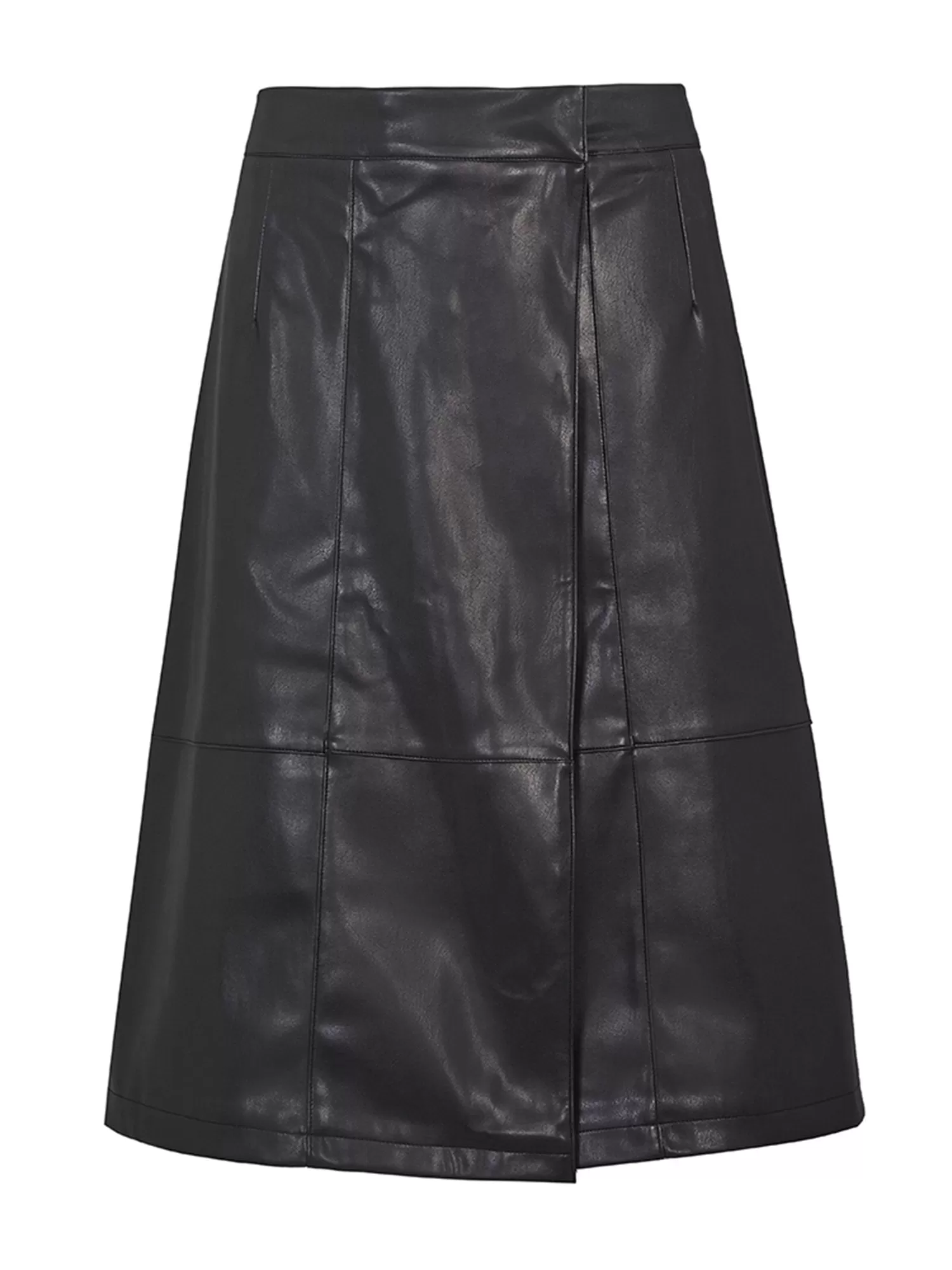 Vegan Leather Wrap Sarong Skirt