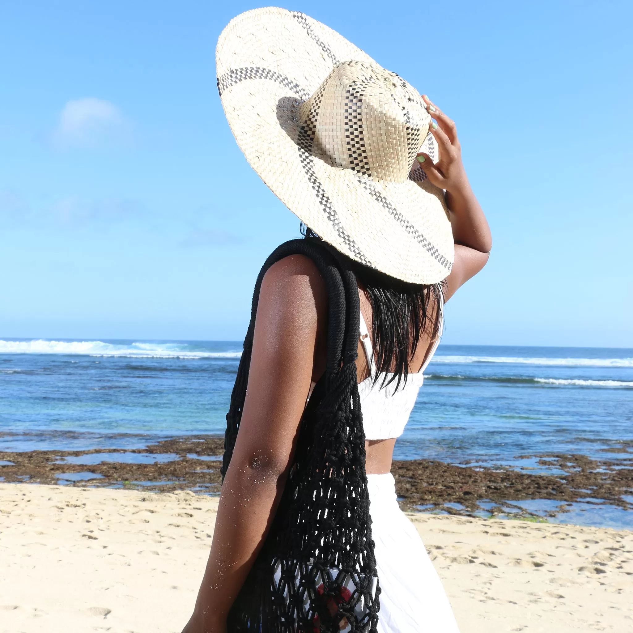 Wide Brim Straw Beach Sun Hat